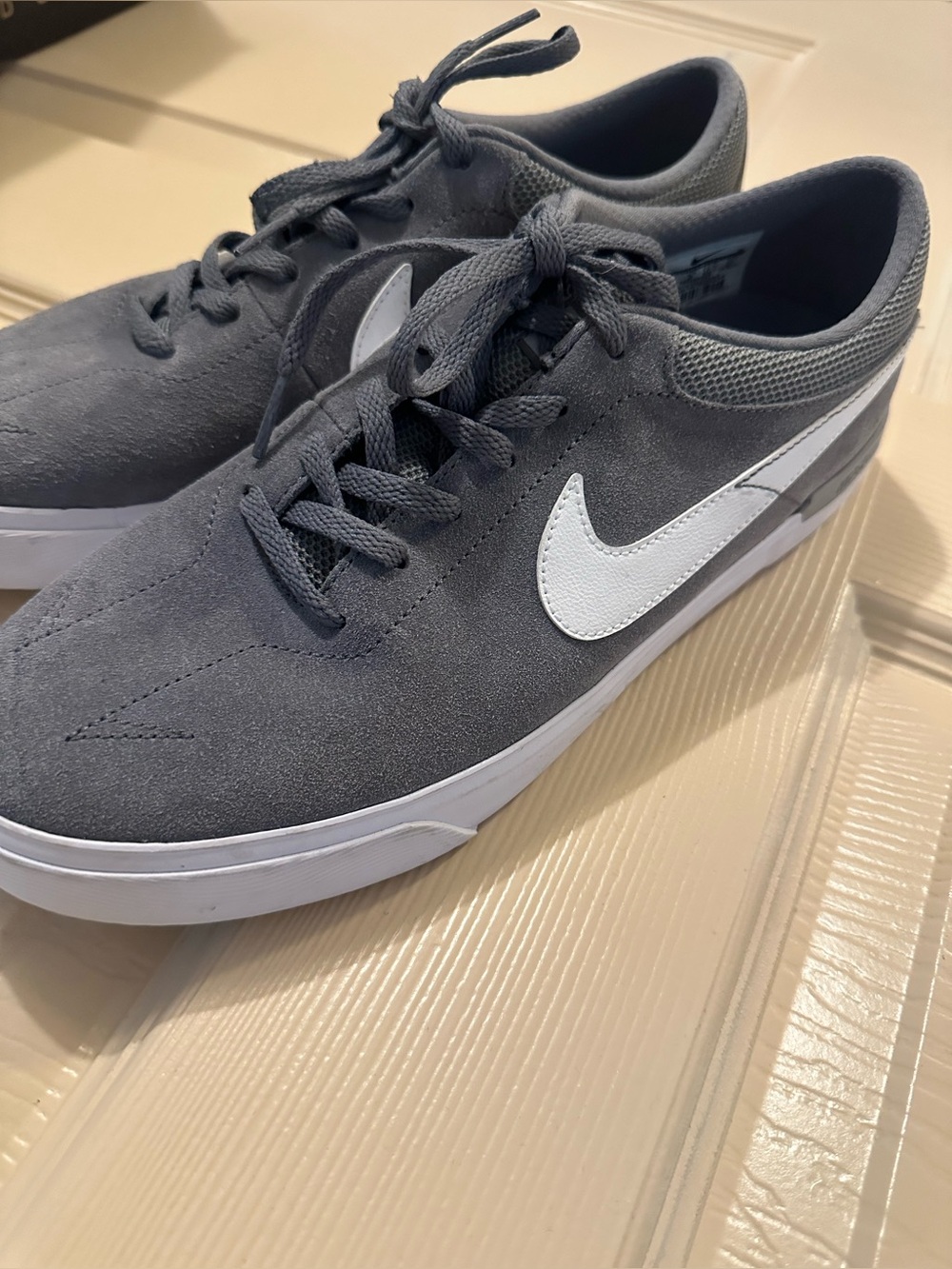 NEW 🔥 Nike Koston Hypervulc Sz 9 Nike Gray Suede White Swoosh